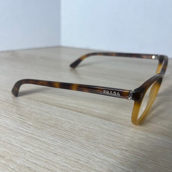 Prada VPR17R TKU-1O1 Eyeglasses Brown Honey Transparent Frames Italy 54-19-145 main image 5